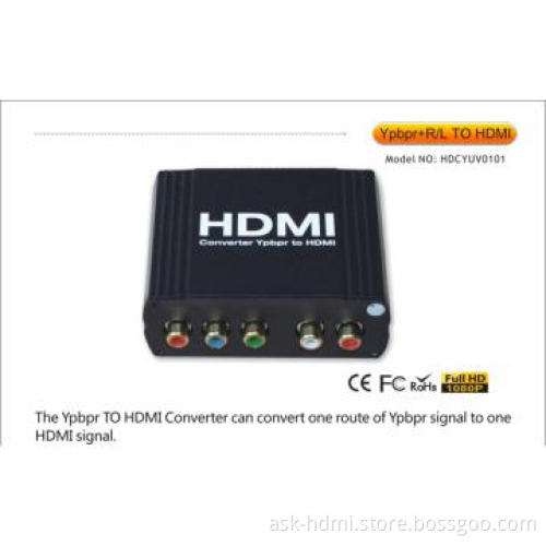 Ypbpr+L/R to HDMI Converter
